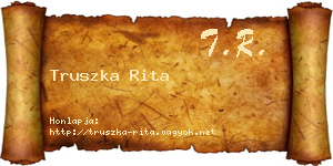Truszka Rita névjegykártya